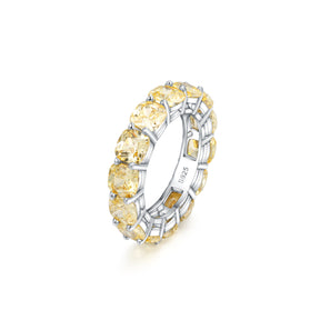 Yellow Classic Moissanite Ring 0.75ct Gold-Plated