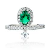 Emerald Ring 1ct 18K Gold-Plated