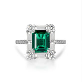 Lab-created Emerald Ring 2ct 18K Gold-Plated