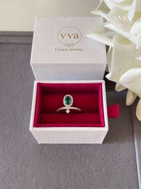 Emerald Ring 1ct 18K Gold-Plated