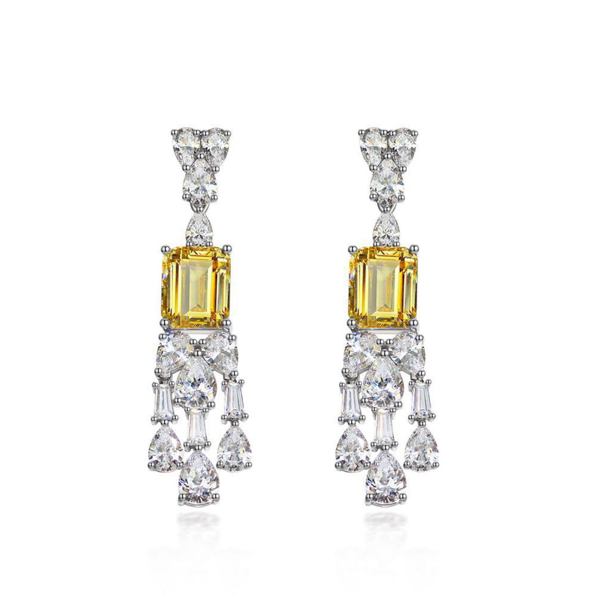 Luxury Moissanite Earring 6ct 18K Gold-Plated