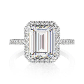 Moissanite Engagement Ring 6ct 18K Gold-Plated