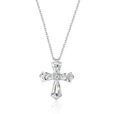 Moissanite Cross Necklace 18K Gold-Plated