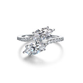 Marquise Moissanite Engagement Ring 0.75ct