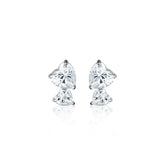 Sister Heart Shape Moissanite Earring 18K Gold-Plated